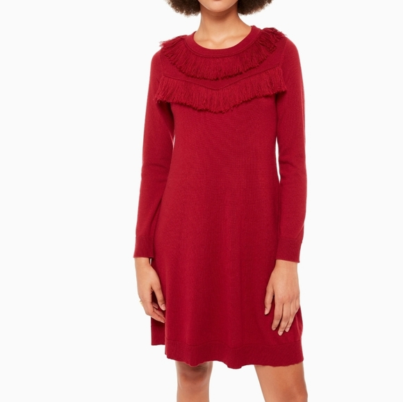 kate spade Dresses & Skirts - Kate spade fringe sweater dress